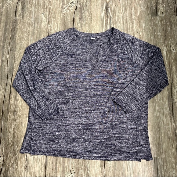 Gap Relaxed Fit Splitneck Tunic in Navy Marl - Picture 5 of 6